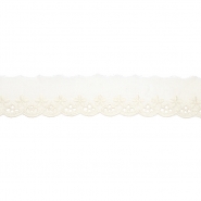 Spitze, gestickt, 30 mm, 21975-003, sahne