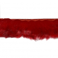 Band, dekorativ, Pelz, 22002-009, rot