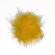 Bommel, Kunstpelz, 8 cm, 18887-032, gelb-schwarz