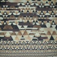 Wolle für Mäntel, geometrisch, 22018-10, braun