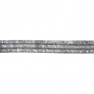 Band, Kristalle, 20 mm, 19555-101, silber