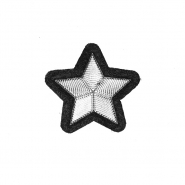 Applikation, Stern, 22134-101, silber