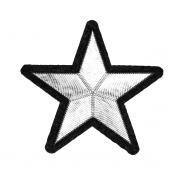 Applikation, Stern, 22135-101, silber