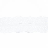 Spitze, elastisch, 50 mm, 22138-001, weiß