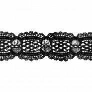 Spitze, 55 mm, Ornament, 22141-002, schwarz