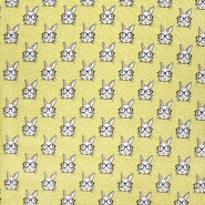 Baumwolle, Popeline, Tiere, 22148-3, gelb