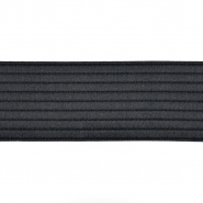 Elastikband, dekorativ, Streifen, 60 mm, 22251-002, schwarz