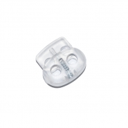 Kordelstopper, 2-Loch, 22271, durchsichtig