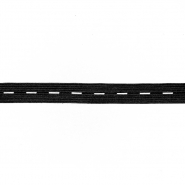 Lochgummiband, 15 mm, 22257-002, schwarz
