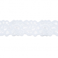 Spitze, elastisch, 35 mm, 22262-001, weiß