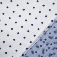 Tüll, weich, Punkte, 22282-19, dunkelblau