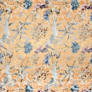 Gewebe, Jacquard, floral, 22676-6, gelb