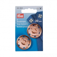 Druckknöpfe, zum Annähen, Prym, 30 mm, 341802, rotgold