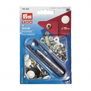 Druckknöpfe Anorak, Prym, 390306, 15 mm, weiß
