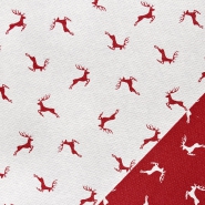 Dekostoff, Jacquard, beidseitig, Tiere, 22812-29, rot