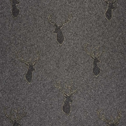 Dekojacquard, Tiere, 22877-91, grau-golden