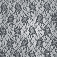 Spitze, elastisch, floral, 21658-068, grau