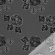 Gewebe, elastisch, floral, 23181