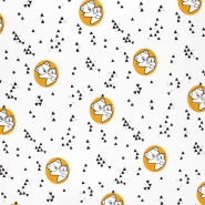 Baumwolle, Popeline, Tiere, 23290-08, ocker