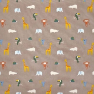 Baumwolle, Popeline, Tiere, 23412-008, beige