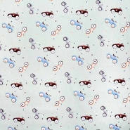 Baumwolle, Popeline, Digitaldruck, für Kinder, 23302-10, mintblau