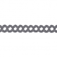 Band, dekorativ, Spitze, 15 mm, 21542-027, grau