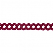 Band, dekorativ, Spitze, 15 mm, 21542-060, bordeaux