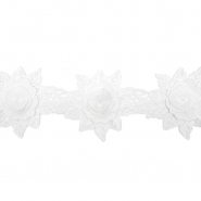 Band, dekorativ, Blüte, 21546-001, weiß