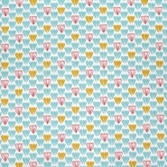 Baumwolle, Popeline, Natur, 23762-1, türkis