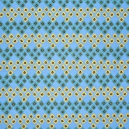 Baumwolle, Popeline, geometrisch, 23724-2, türkis