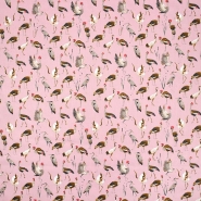 Baumwolle, Satin, Tiere, 23798-003, rosa