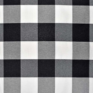 Baumwolle, für Anzüge, Karo, 18680-04, schwarz-weiß