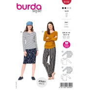 Schnittmuster, rot, Damenshirt, 6102