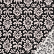 Dekojacquard, beidseitig, Ornament, 24285-92, schwarz