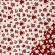 Dekojacquard, beidseitig, floral, 24492-112, rot