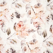 Leinen, digital, floral, 25018-033, orange