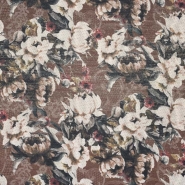 Gewebe, dehnbar, digital, floral, 25077-4