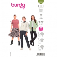 Schnittmuster, grün, Damenstrickjacke, 6053