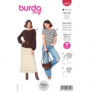 Schnittmuster, rot, Damenshirt, 6059