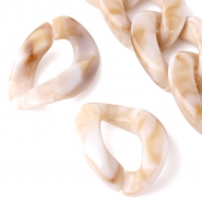 Ovales Kettenglied, 10 Stck., 25178-003, beige