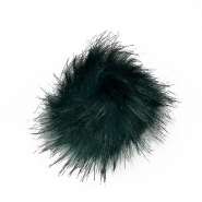 Bommel, Kunstpelz, 12 cm, 18888-014, dunkelgrün