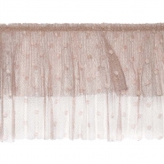 Band, dekorativ, Tüll, Plissee, 25379-024, beige