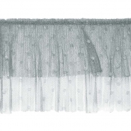 Band, dekorativ, Tüll, Plissee, 25379-027, grau