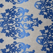 Deko, Druck, Ornament, 25785-901, blau