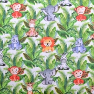 Baumwolle, Satin, digital, Tiere, 24103-257