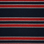 Jacquard, Streifen, 25822-01, blau-rot