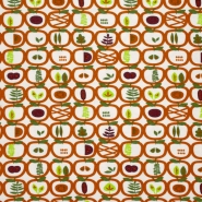 Jersey, Baumwolle, Obst, 25831-10, orange-grün