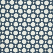 Jacquard, beidseitig, Kreise, 25857-673, blau