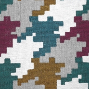 Dekojacquard, geometrisch, 25913-1, blau-gelb