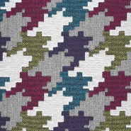 Dekojacquard, geometrisch, 25913-3, grün-violett